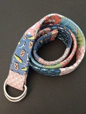 Vineyard Vines Multi-Color Novelty Printed Patchwork Belt